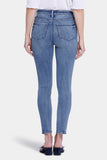 NYDJ Ami Skinny Jeans With High Rise, Curved Side Seams And Front Slits - Sandy Beach