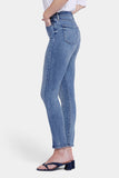 NYDJ Ami Skinny Jeans With High Rise, Curved Side Seams And Front Slits - Sandy Beach