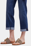 NYDJ Bailey Relaxed Straight Crop Jeans With High Rise And Roll Cuffs - Asturia Shore