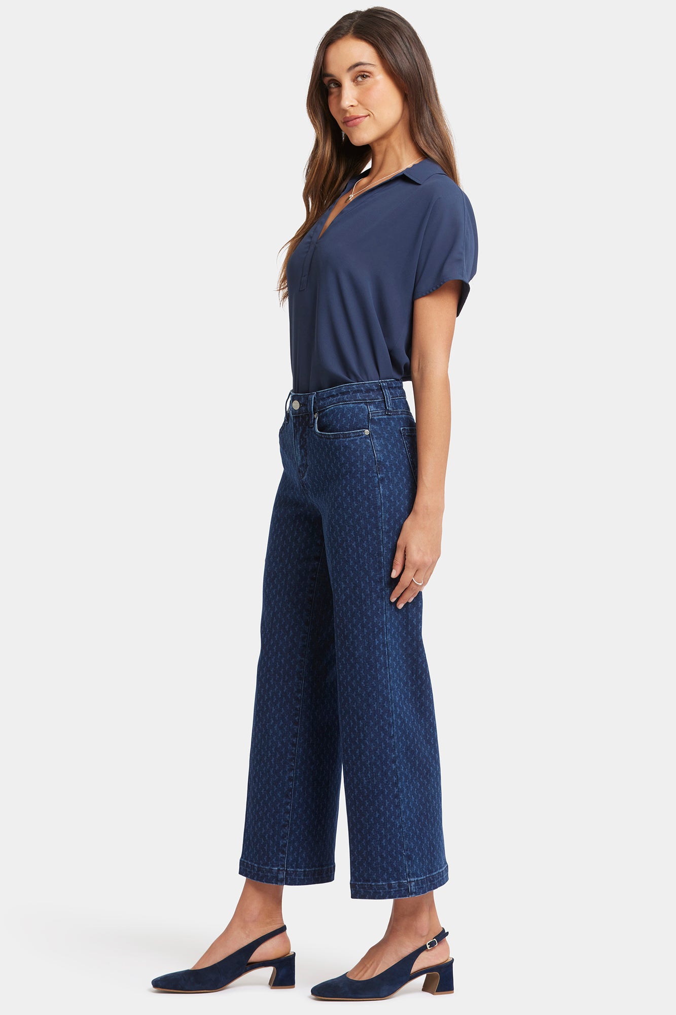 NYDJ Teresa Wide Leg Ankle Jeans With 1