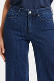 NYDJ Teresa Wide Leg Ankle Jeans With 1" Hems - Indigo Maison Geo