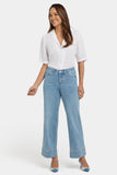 NYDJ Teresa Wide Leg Ankle Jeans With 3" Hems - Heritage Glow
