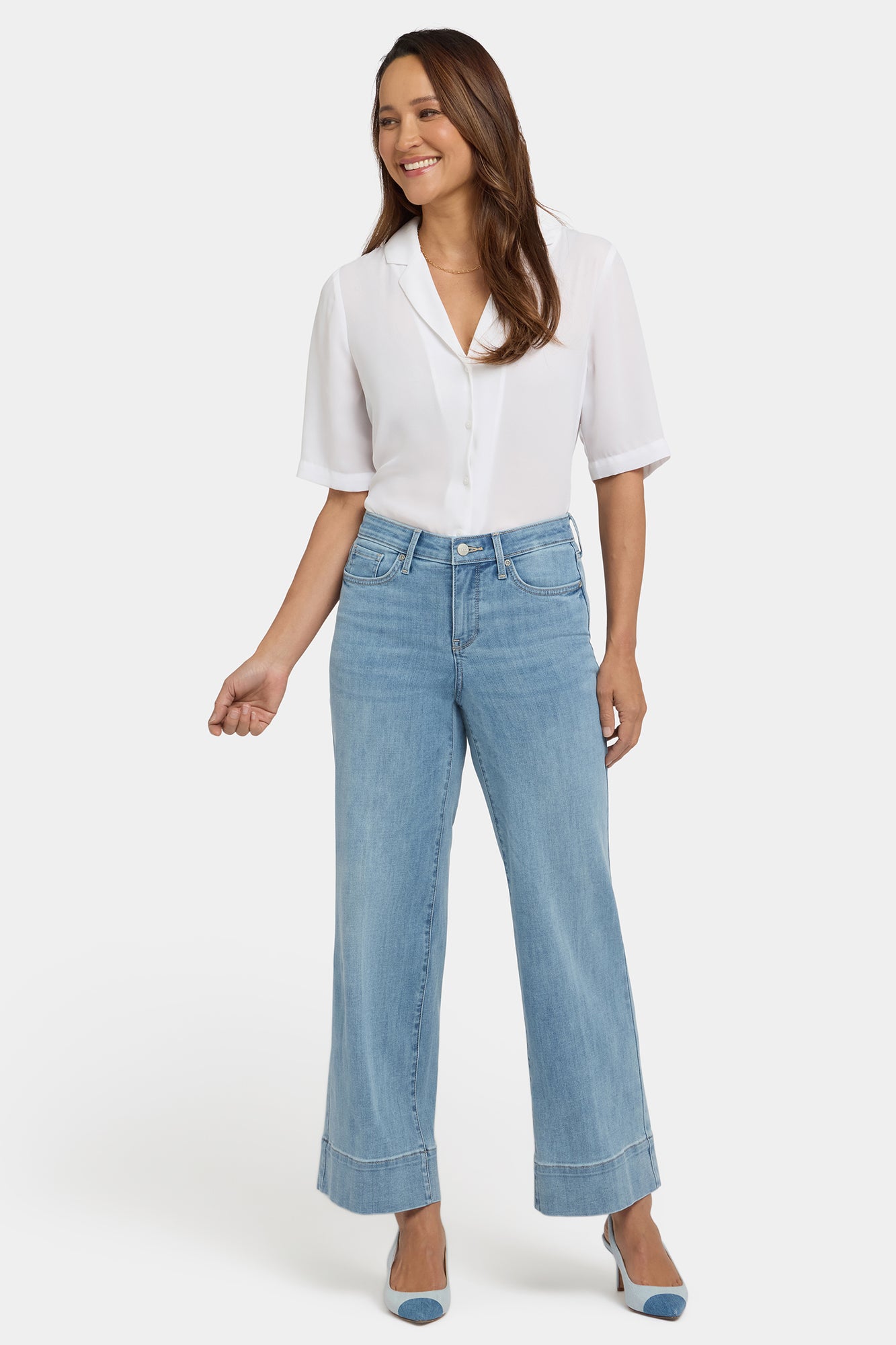 NYDJ Teresa Wide Leg Ankle Jeans With 3