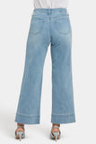 NYDJ Teresa Wide Leg Ankle Jeans With 3" Hems - Heritage Glow