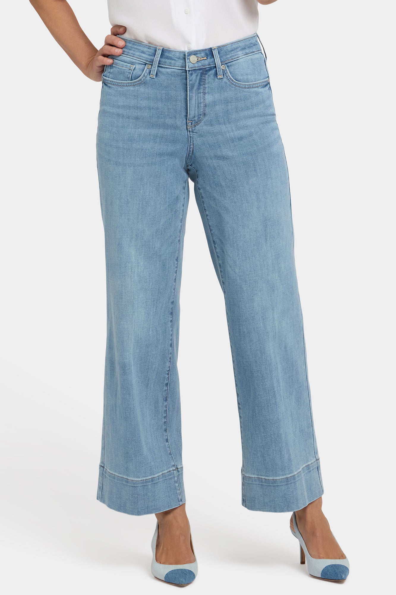 NYDJ Teresa Wide Leg Ankle Jeans With 3