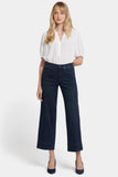 NYDJ Teresa Wide Leg Ankle Jeans With 3" Hems - Obsidian Blue