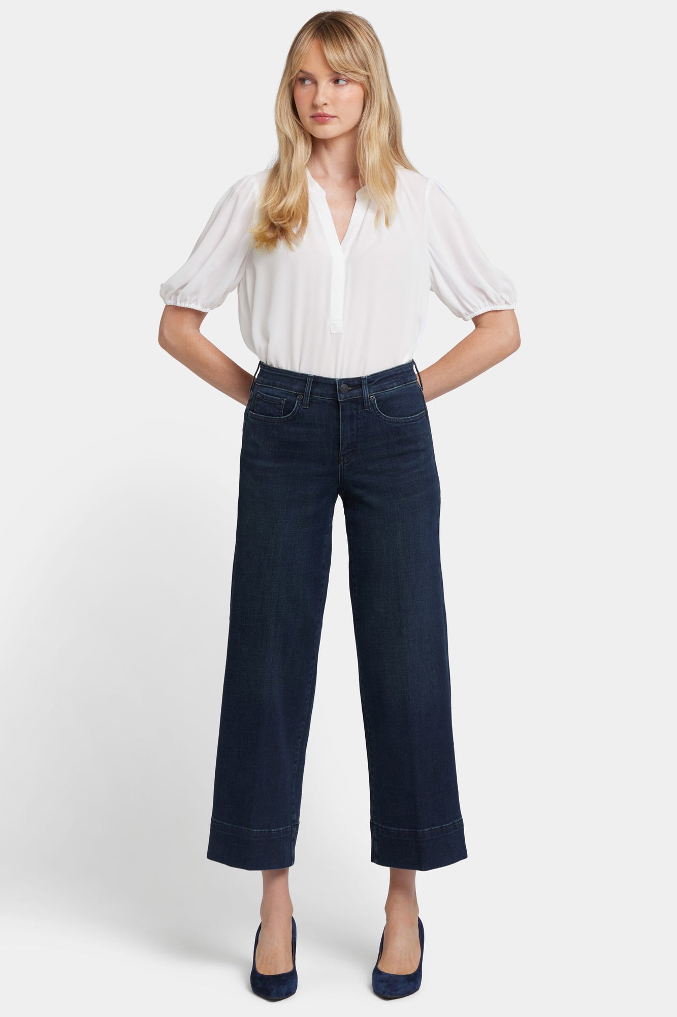 NYDJ Teresa Wide Leg Ankle Jeans With 3