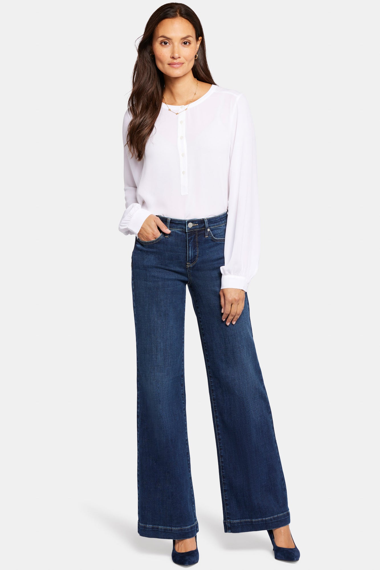 NYDJ Teresa Wide Leg Jeans With 1 1/2