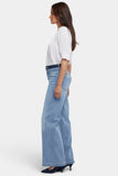 NYDJ Teresa Wide Leg Jeans With High Rise And Contrast Double Waistband - Santiago Sea