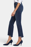 NYDJ Marilyn Straight Ankle Jeans With Raw Step Hems - Lotus Gardens