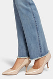 NYDJ Marilyn Straight Jeans  With Frayed Hems - Paddington
