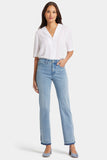 NYDJ Marilyn Straight Jeans With High Rise And 4" Side Slits - Big Skies