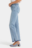 NYDJ Marilyn Straight Jeans With High Rise And 4" Side Slits - Big Skies