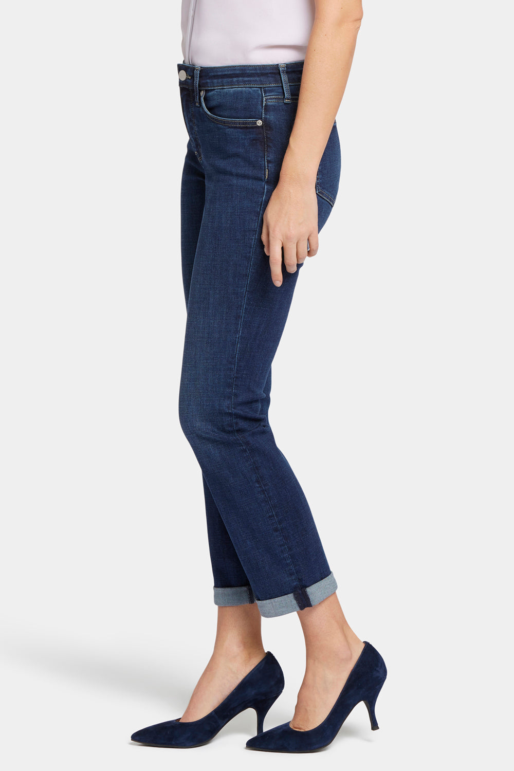 NYDJ Sheri Slim Ankle Jeans With Roll Cuffs - Cambridge