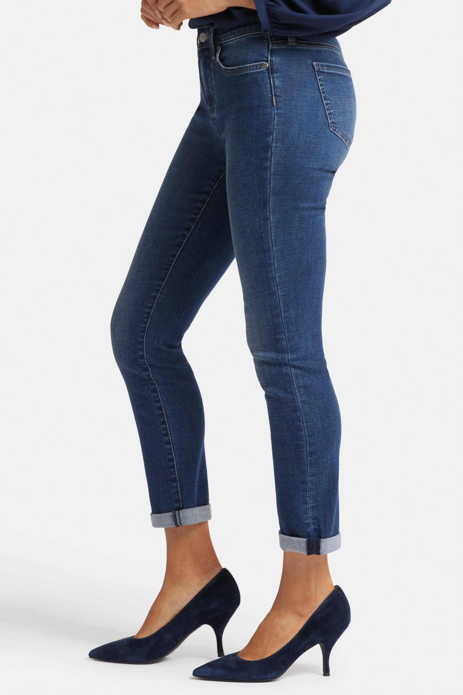 BLUGIRL RA5008MS55N14300 関税送料込 Sheri Slim Ankle Jeans With Roll Cuffs - Wellspring Blue | NYDJ