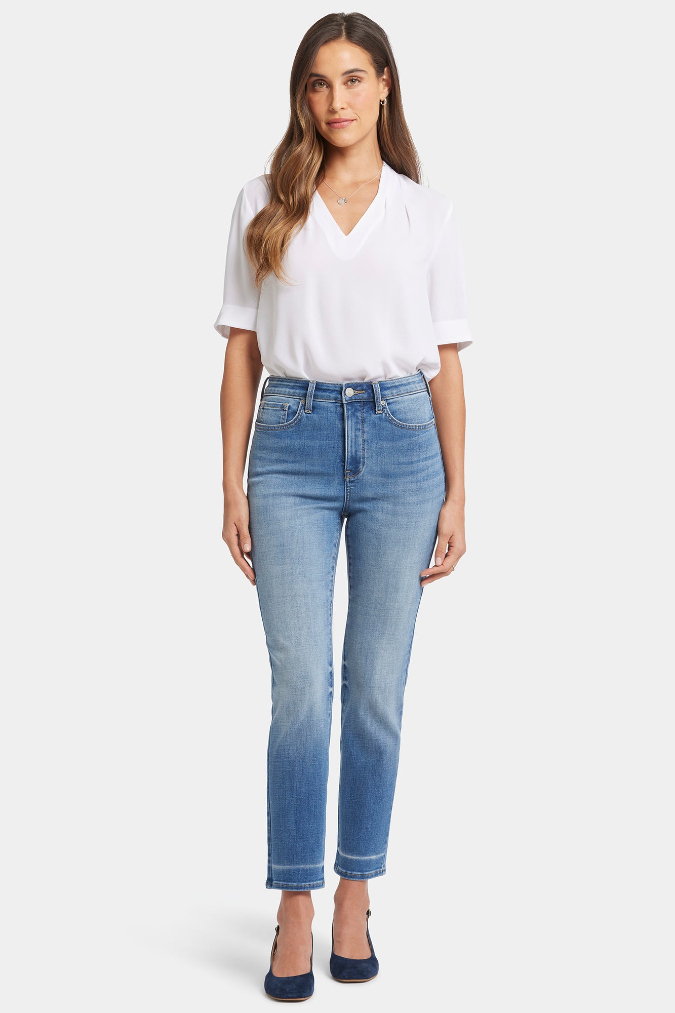 NYDJ Sheri Slim Ankle Jeans With High Rise - Aspen Sky