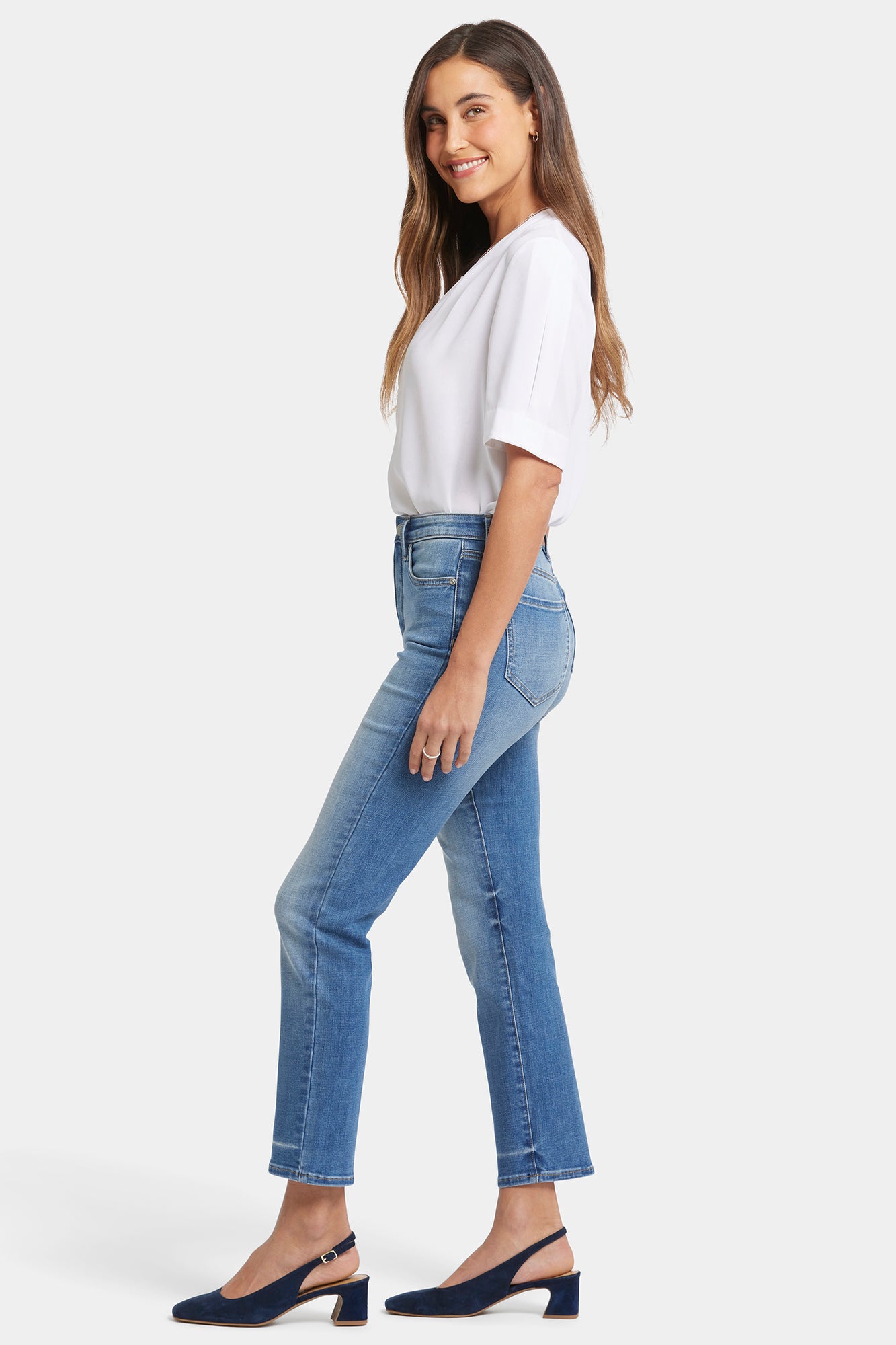 NYDJ Sheri Slim Ankle Jeans With High Rise - Aspen Sky