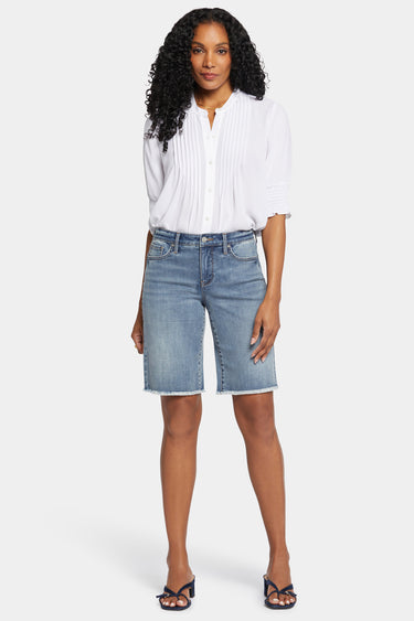 NYDJ Lilly Denim Shorts With Frayed Hems - Paddington