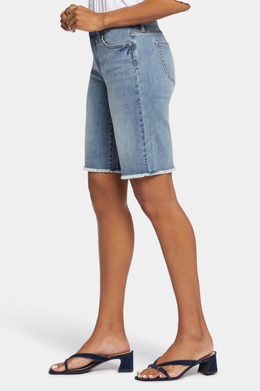 NYDJ Lilly Denim Shorts With Frayed Hems - Paddington