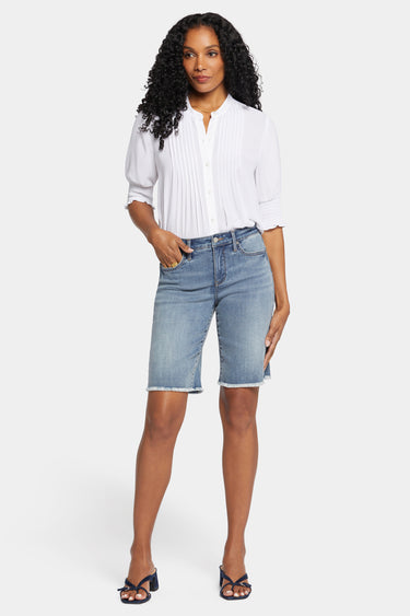 NYDJ Lilly Denim Shorts With Frayed Hems - Paddington