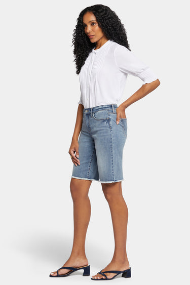 NYDJ Lilly Denim Shorts With Frayed Hems - Paddington