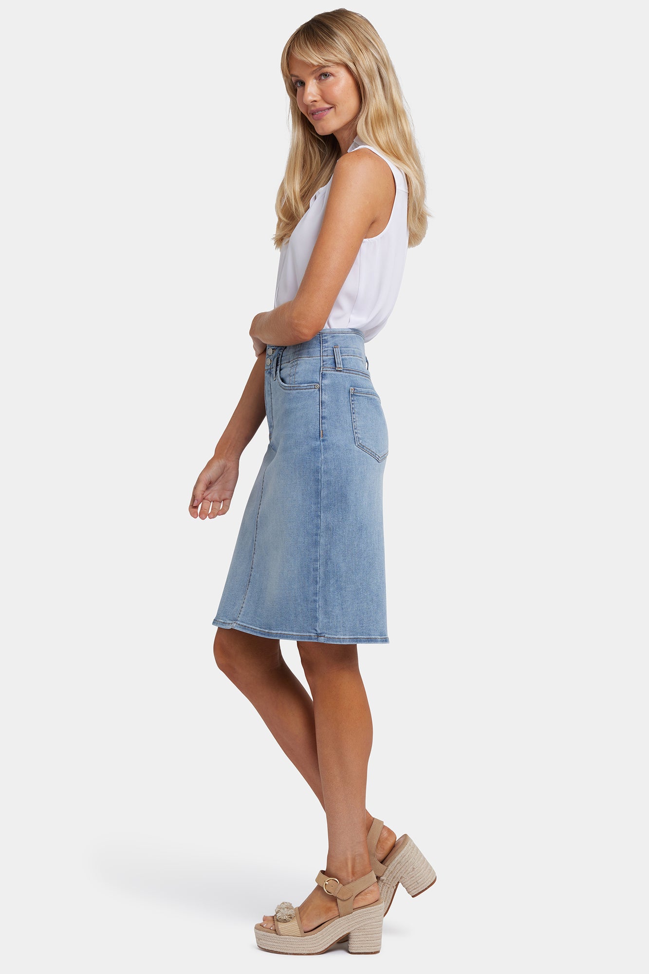 NYDJ High Waist Skirt  - Santiago Sea