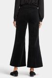 NYDJ Mia Palazzo Ankle Pants In Fine Wale Stretch Corduroy With High Rise - Black