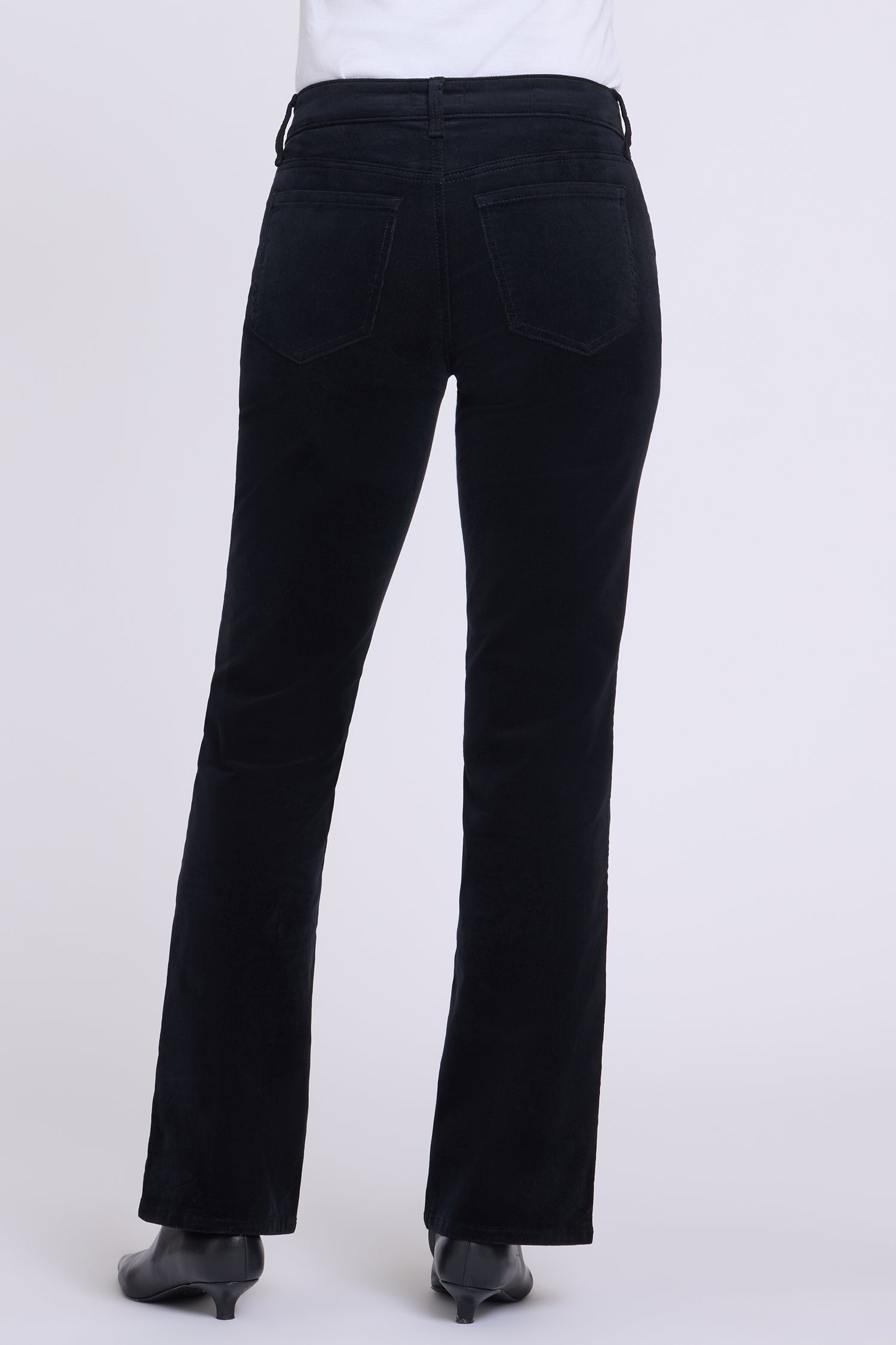 NYDJ Brooklyn Bootcut Pants In Fine Wale Stretch Corduroy - Black