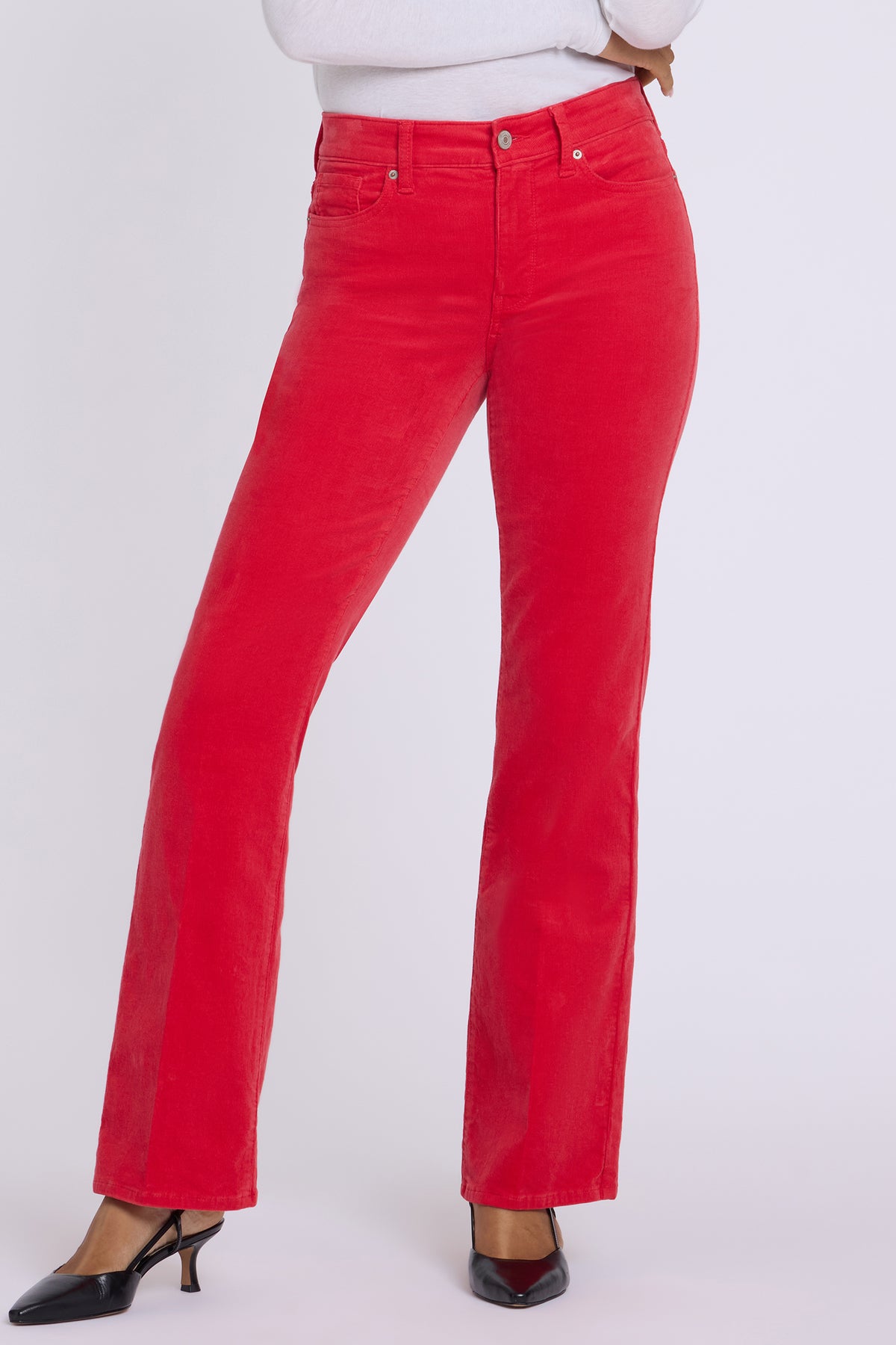 NYDJ Brooklyn Bootcut Pants In Fine Wale Stretch Corduroy - Camellia