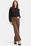 NYDJ Teresa Wide Leg Pants In Fine Wale Stretch Corduroy With 1 1/2" Hems - Elmwood