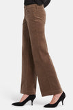 NYDJ Teresa Wide Leg Pants In Fine Wale Stretch Corduroy With 1 1/2" Hems - Elmwood