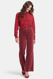 NYDJ Teresa Wide Leg Pants In Fine Wale Stretch Corduroy With 1 1/2" Hems - Paintbrush