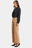 NYDJ Teresa Wide Leg Pants In Fine Wale Stretch Corduroy With 1 1/2" Hems - Sand Dune