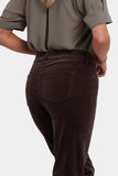 NYDJ Marilyn Straight Pants In Fine Wale Stretch Corduroy - Bitter Chocolate