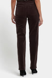 NYDJ Marilyn Straight Pants In Fine Wale Stretch Corduroy - Bitter Chocolate