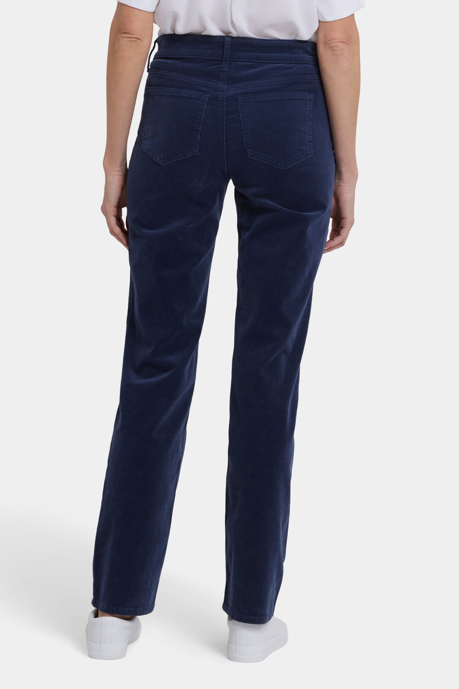 Marilyn Straight Pants In Fine Wale Stretch Corduroy - Dark