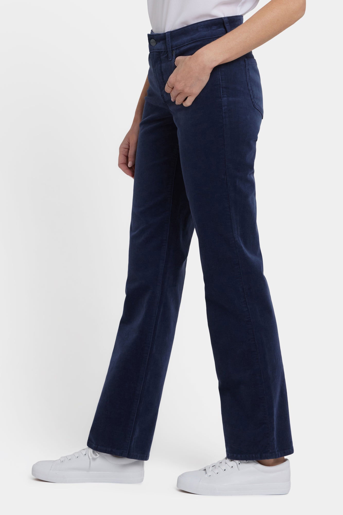 NYDJ Marilyn Straight Pants In Fine Wale Stretch Corduroy - Dark Night