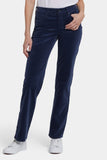 NYDJ Marilyn Straight Pants In Fine Wale Stretch Corduroy - Dark Night