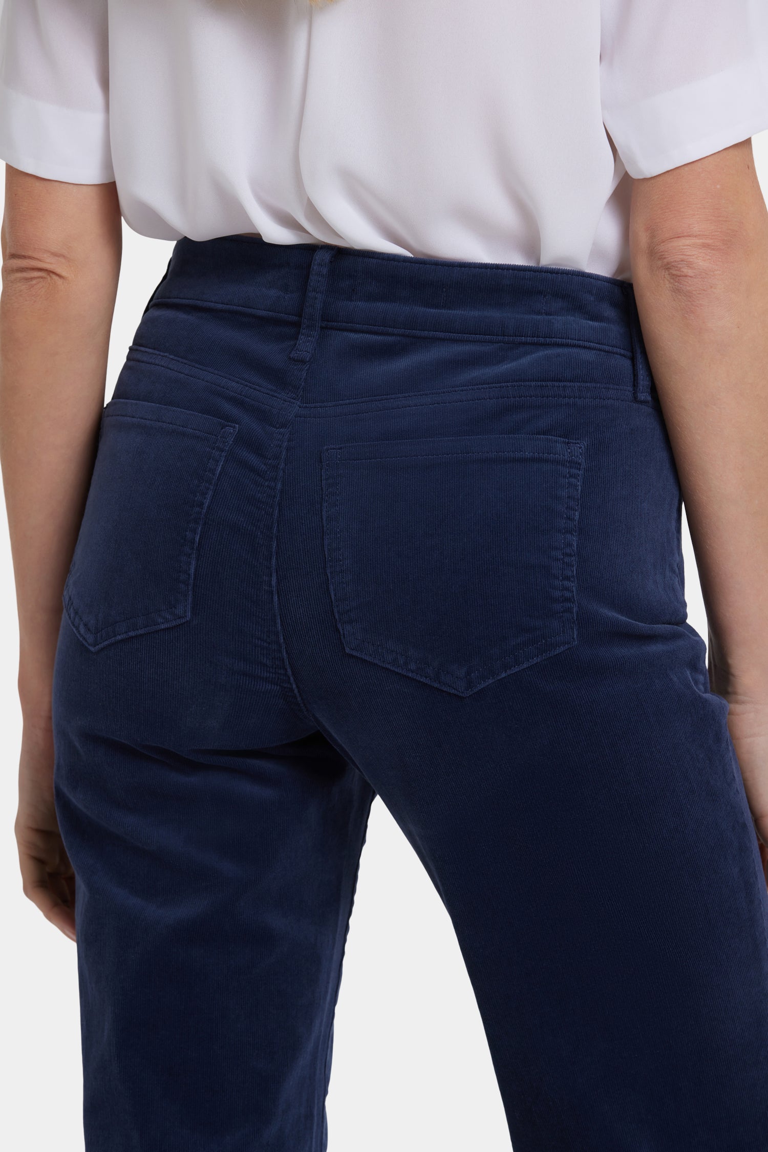 NYDJ Marilyn Straight Pants In Fine Wale Stretch Corduroy - Dark Night