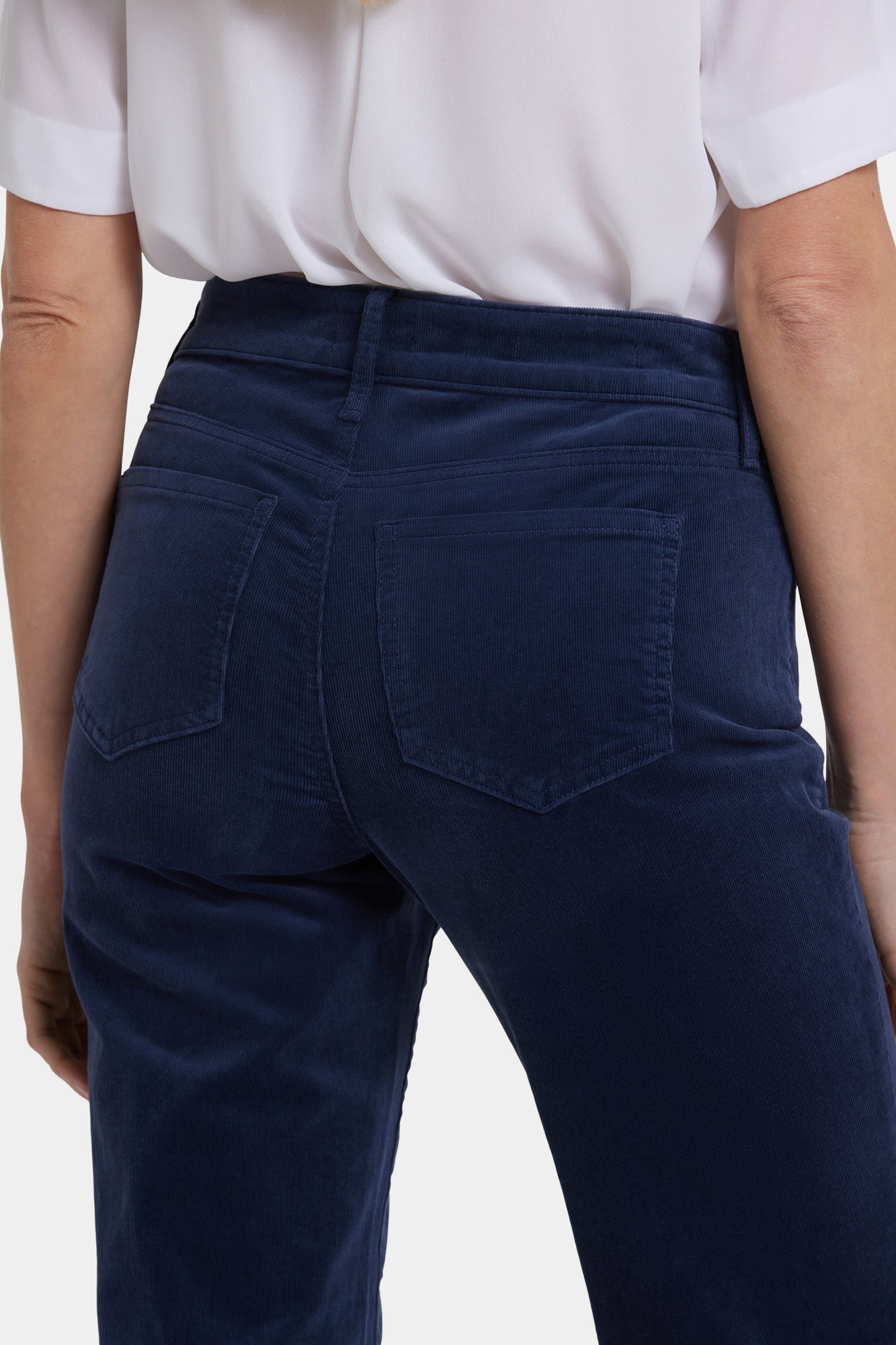 NYDJ Marilyn Straight Pants In Fine Wale Stretch Corduroy - Dark Night