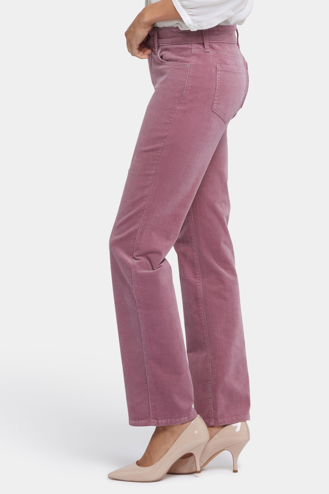 NYDJ Marilyn Straight Pants In Fine Wale Stretch Corduroy - Fairy Falls