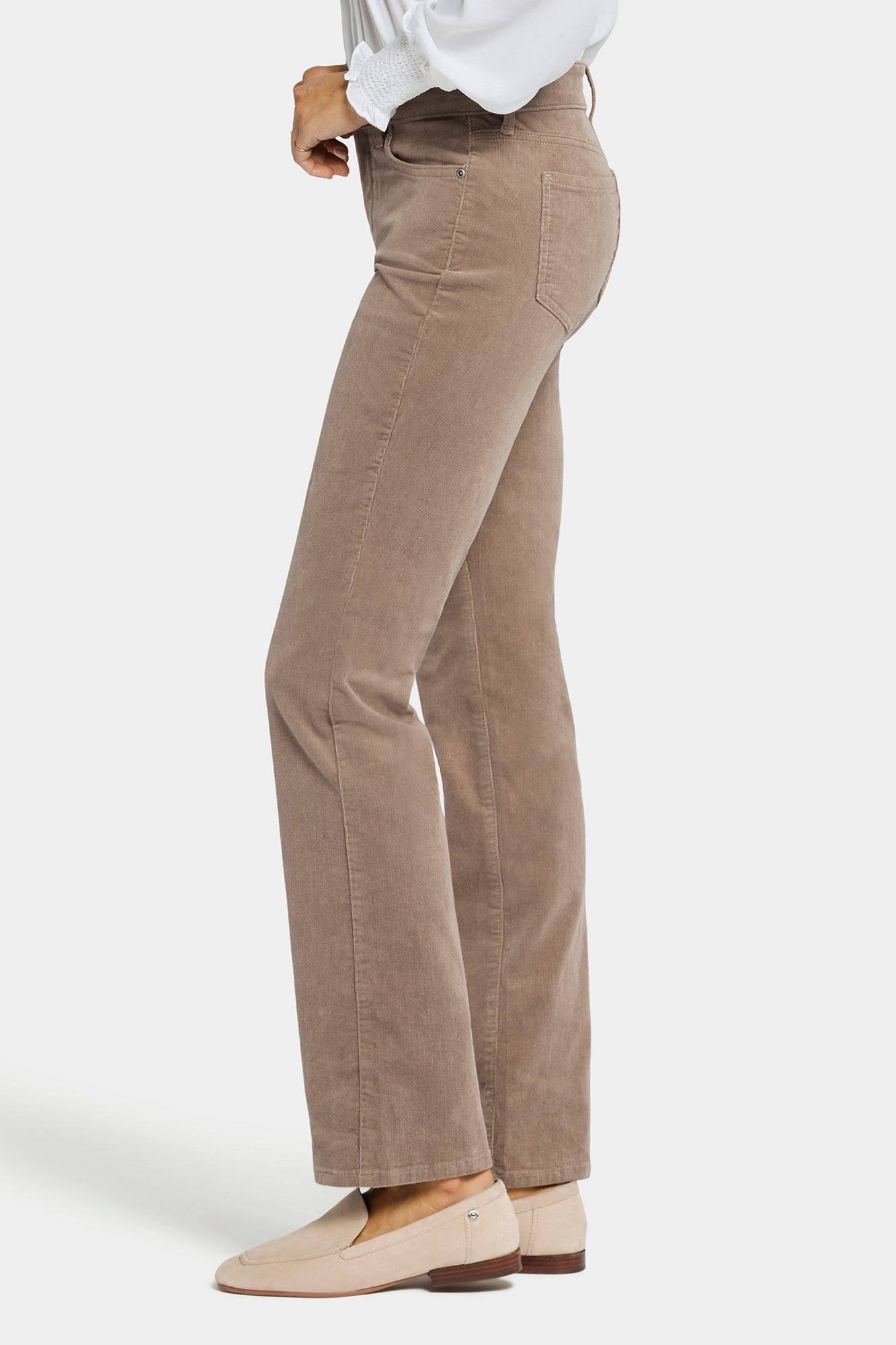 NYDJ Marilyn Straight Pants In Fine Wale Stretch Corduroy - Saddlewood