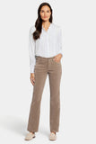 NYDJ Marilyn Straight Pants In Fine Wale Stretch Corduroy - Saddlewood