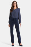 NYDJ Marilyn Straight Pants In Fine Wale Stretch Corduroy - Starless Sky