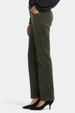 NYDJ Marilyn Straight Pants In Fine Wale Stretch Corduroy - Vine Leaf