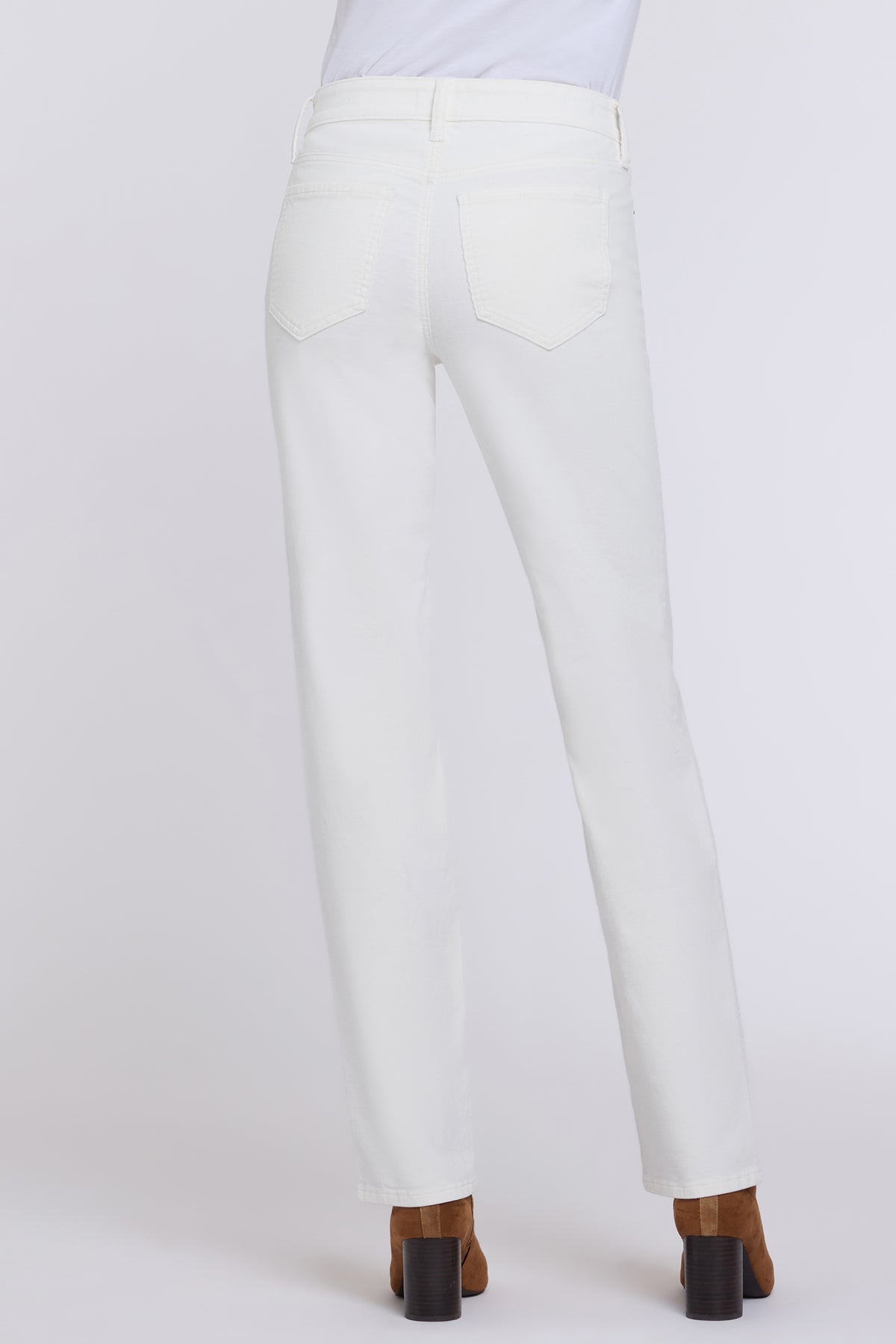 NYDJ Marilyn Straight Pants In Fine Wale Stretch Corduroy - Vintage White