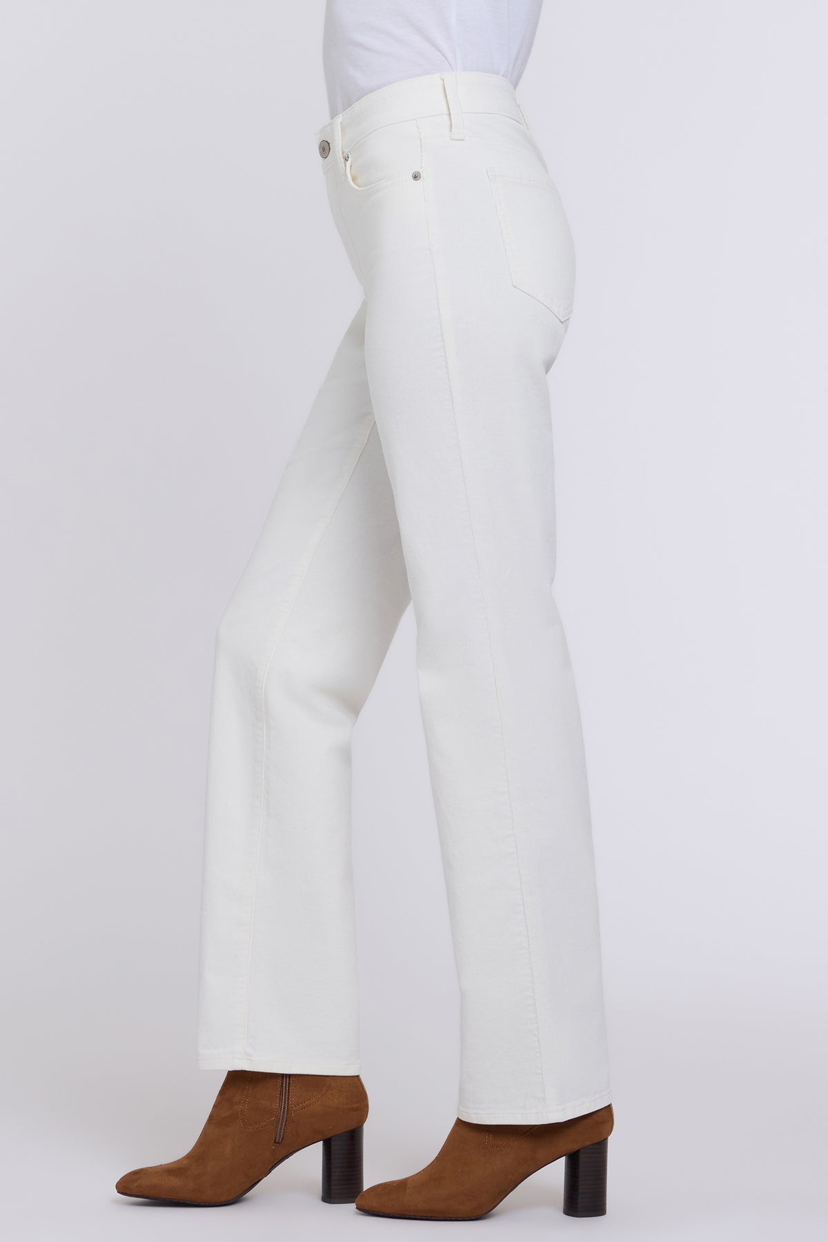 NYDJ Marilyn Straight Pants In Fine Wale Stretch Corduroy - Vintage White