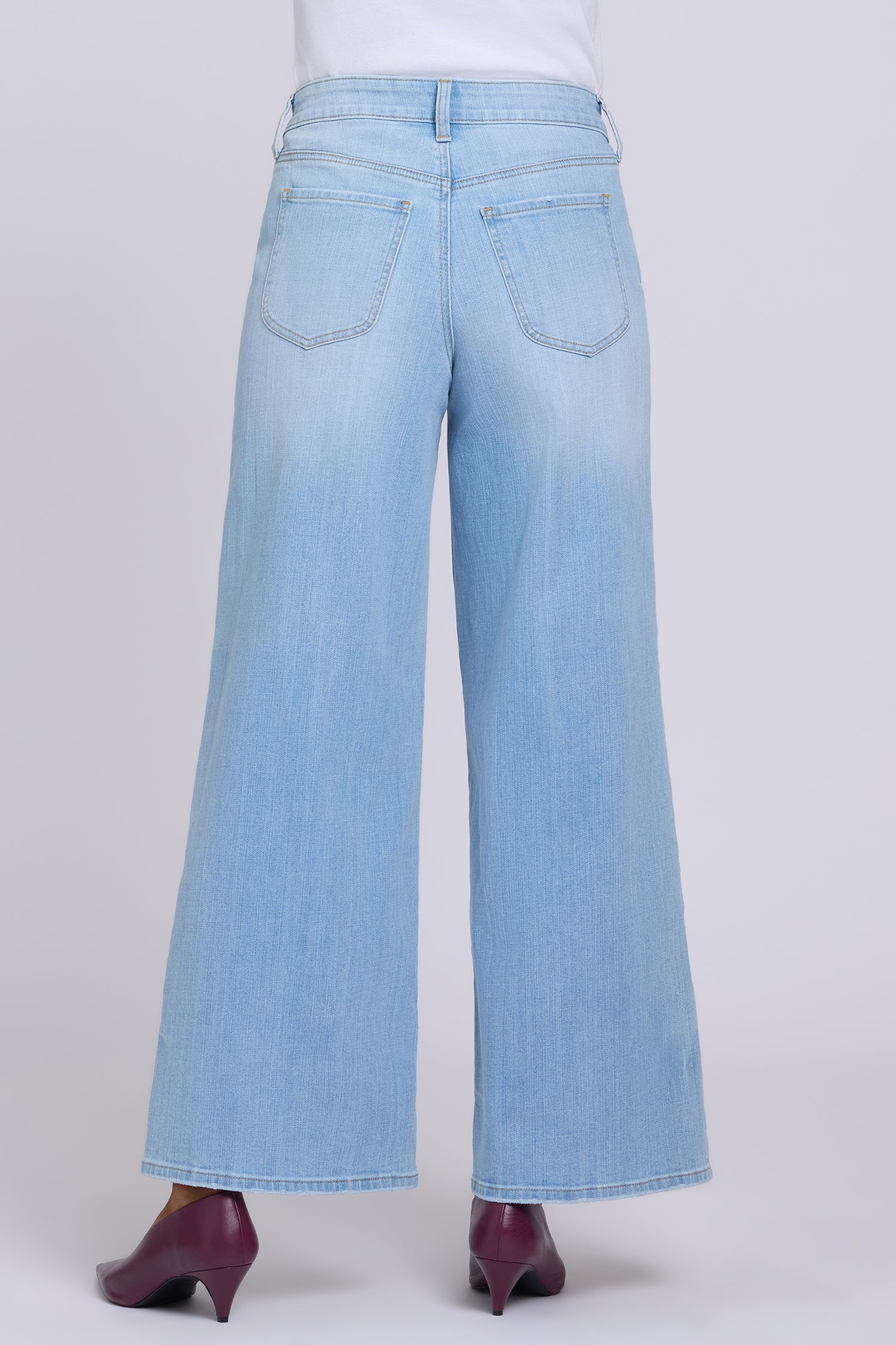 NYDJ Simone Wide Leg Jeans With High Rise And Trouser Detail - Alyssum
