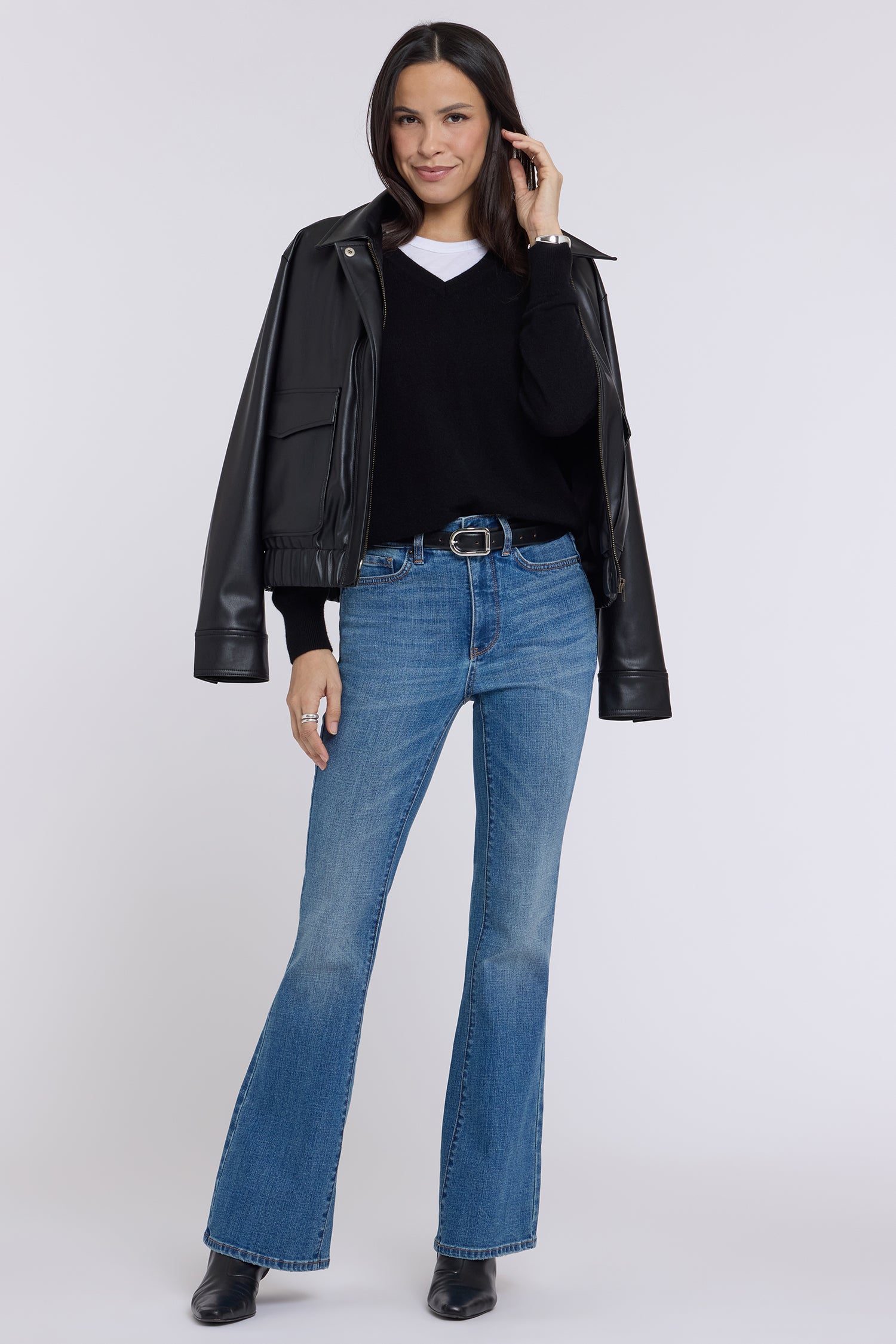NYDJ Felicity Flared Jeans With High Rise - Privet