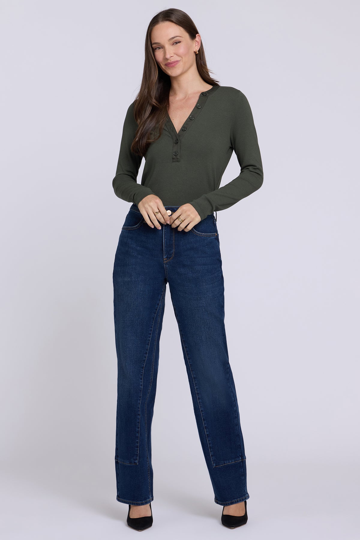 Brooke Loose Straight Jeans - Skylark